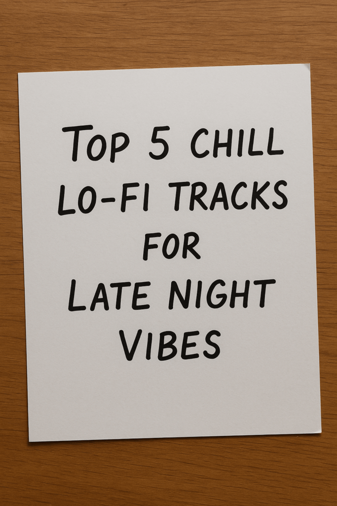 🌙 Top 5 Chill Lo-Fi Tracks for Late Night Vibes